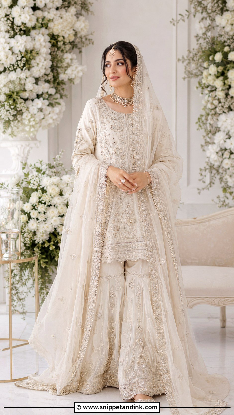 Ivory White Nikkah Outfit - Snippet and Ink - 25 White Nikkah Outfit Ideas