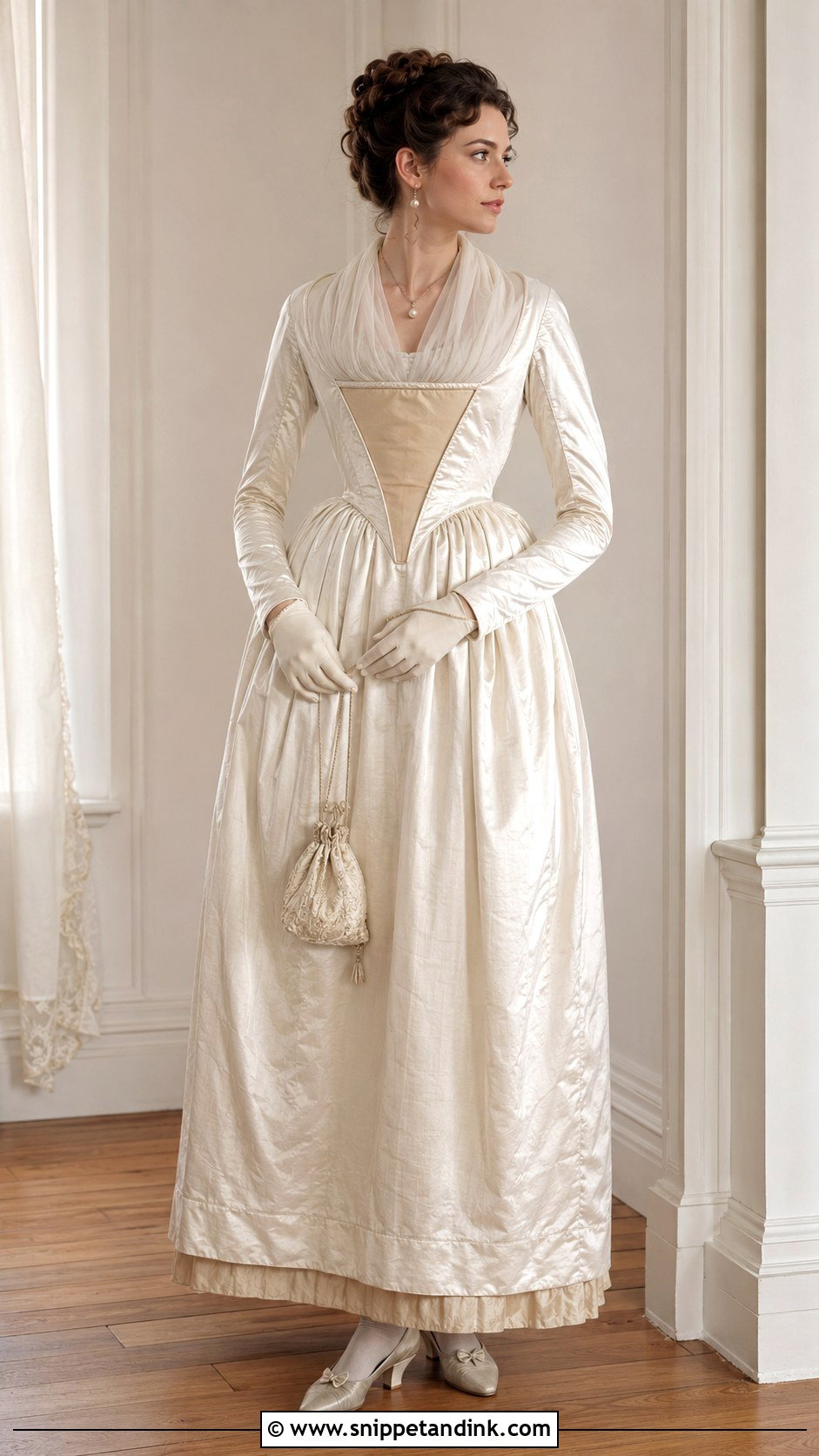 Ivory Zone Front Wedding Dress - Snippet and Ink - 20 18th Century Wedding Dress Ideas