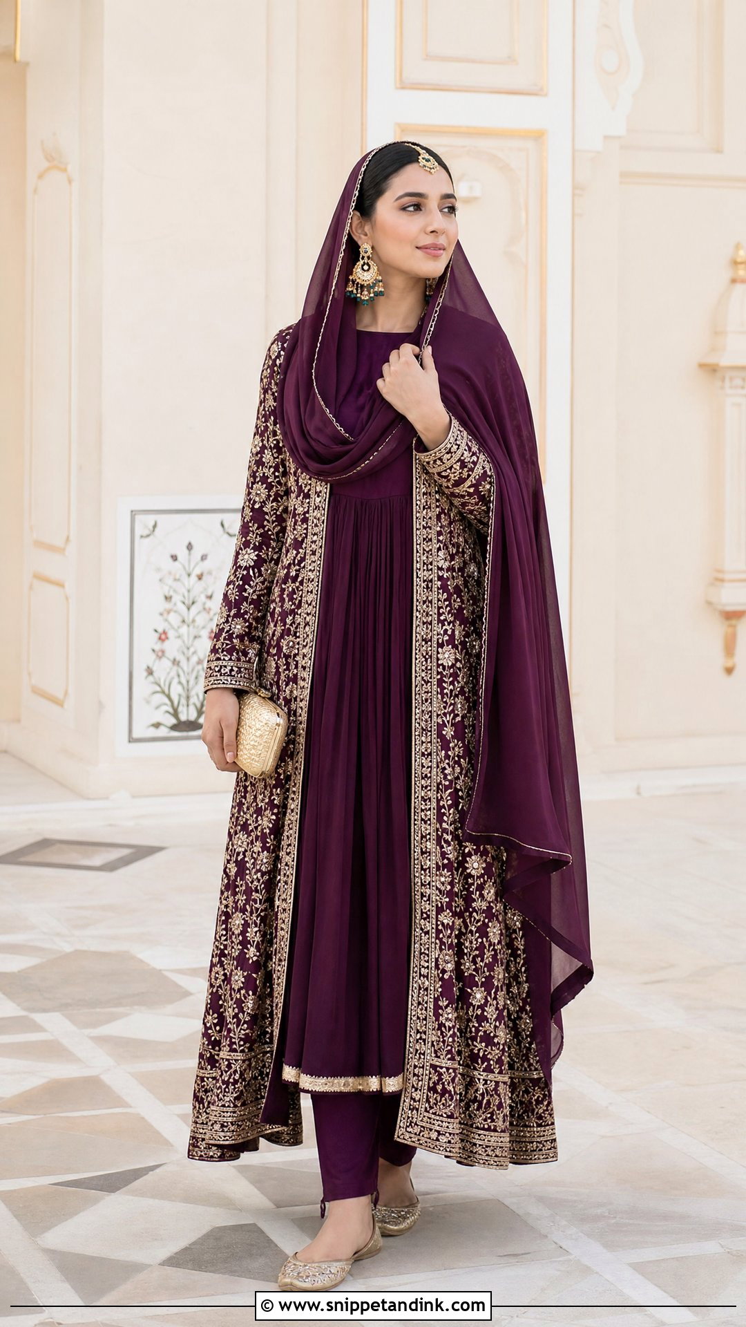 Jacket Anarkali Suit For Gurudwara Wedding - Snippet and Ink - 25 Gurudwara Wedding Outfit Ideas