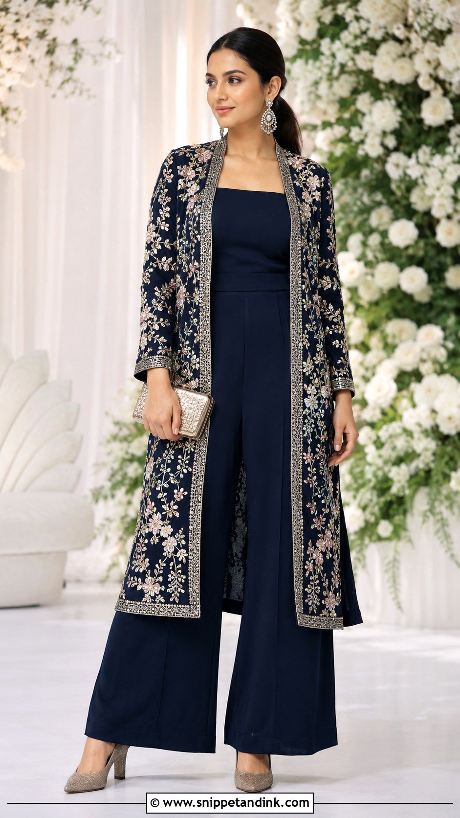 Jacket And Palazzo Set For Reception - Snippet and Ink - 20 Marrige Function Outfit Ideas