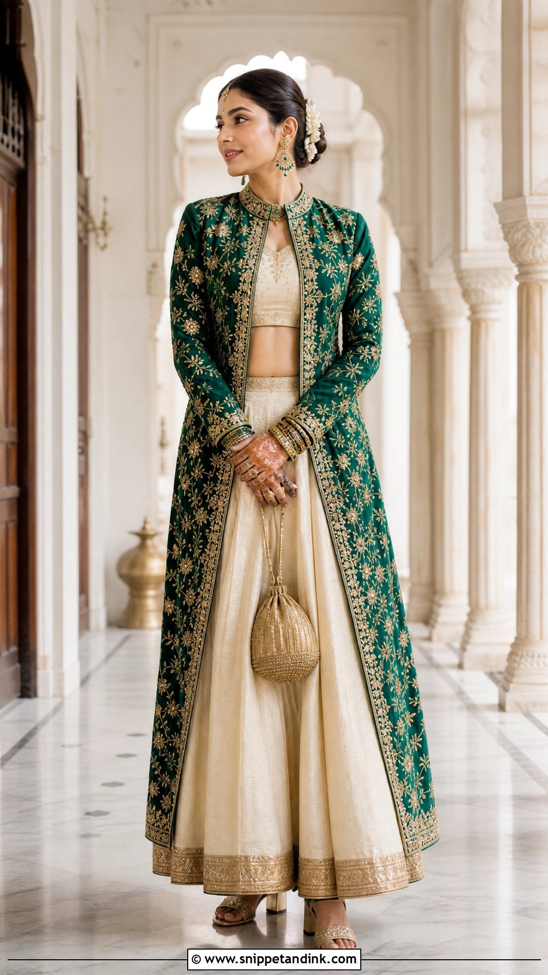 Jacket Bridal Lehenga - Snippet and Ink - 25 Hindu Wedding Dress Ideas