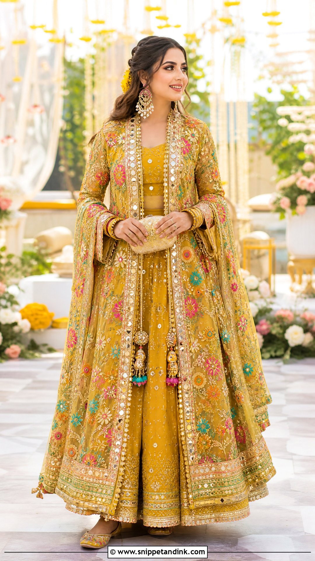 Jacket Bridal Mehandi Lehenga - Snippet and Ink - 20 Pakistani Mehandi Dresses for Brides