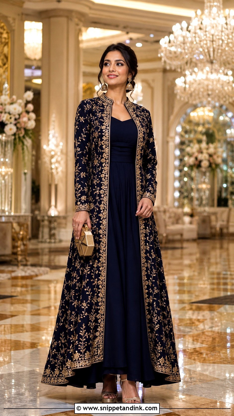 Jacket Indo Western Gown For Indian Wedding - Snippet and Ink - 20 Indo Western Gowns Indian Weddings