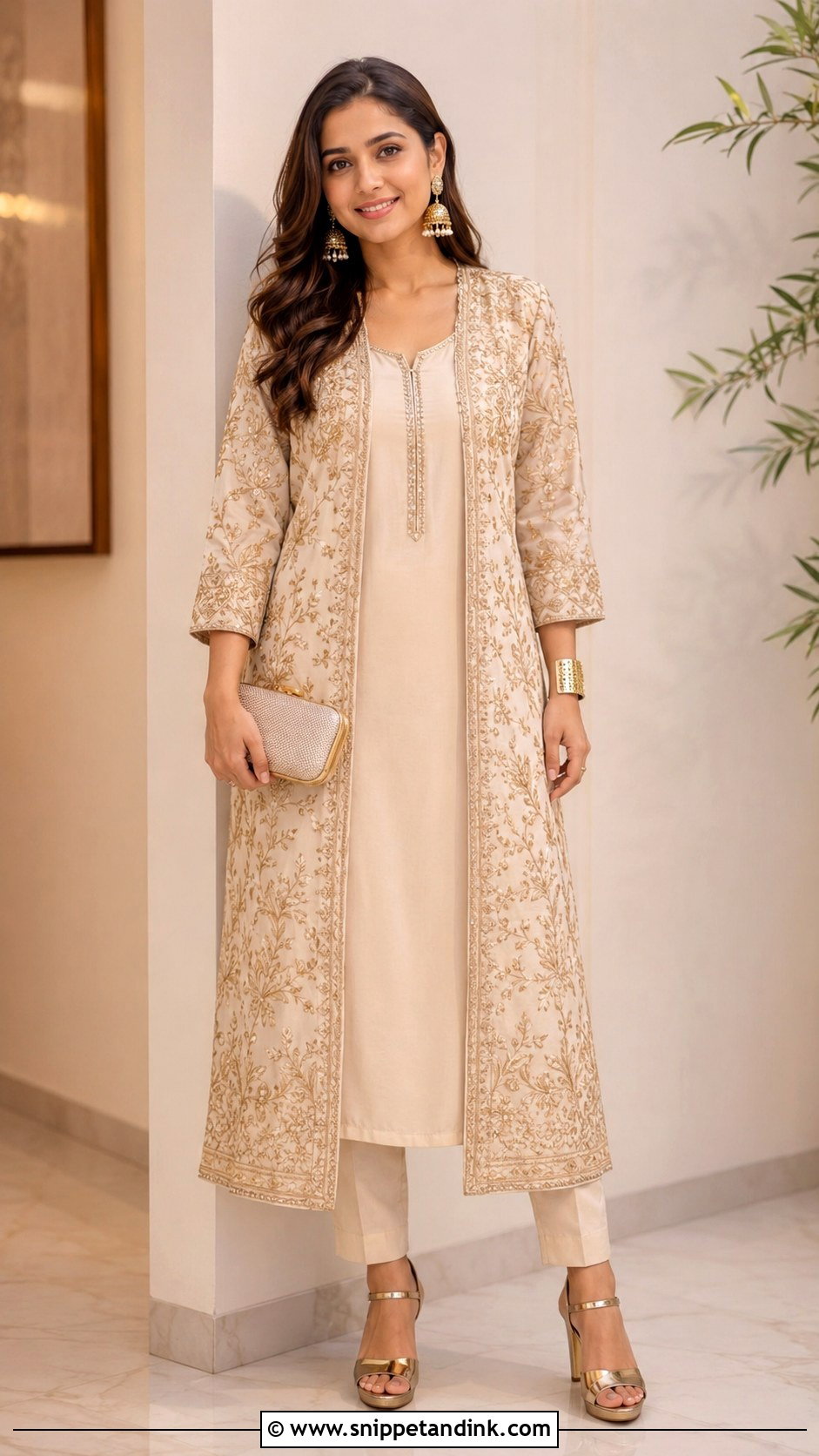 Jacket Kurta Festive Outfit - Snippet and Ink - 25 Indian Festive Outfits