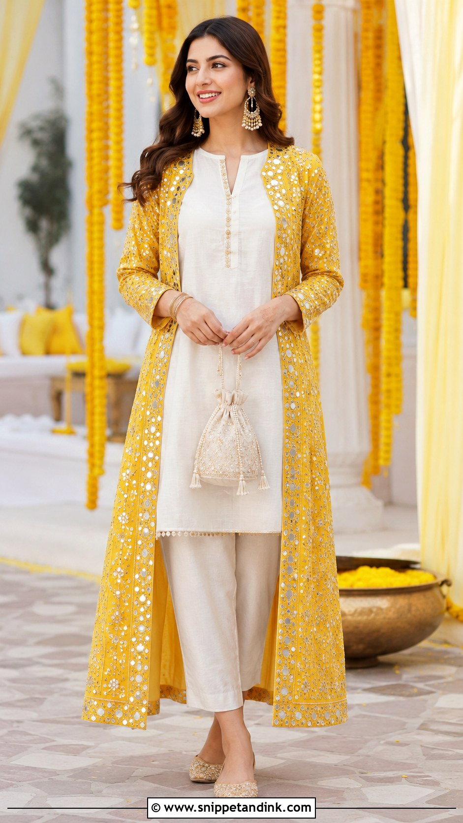 Jacket Kurta Haldi Outfit - Snippet and Ink - 25 Wedding Haldi Outfit Ideas