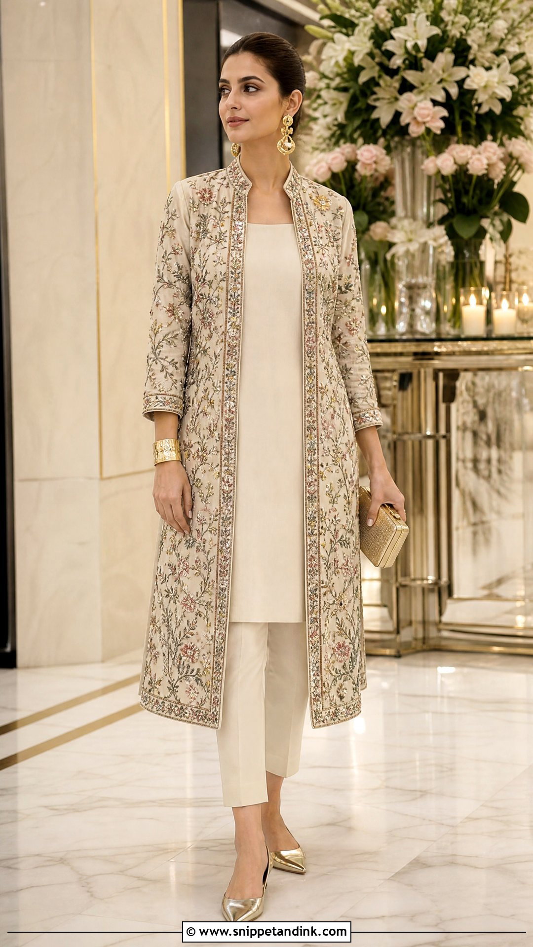Jacket Kurta Set With Tailored Trousers - Snippet and Ink - 25 Kurta Set for Wedding Ideas