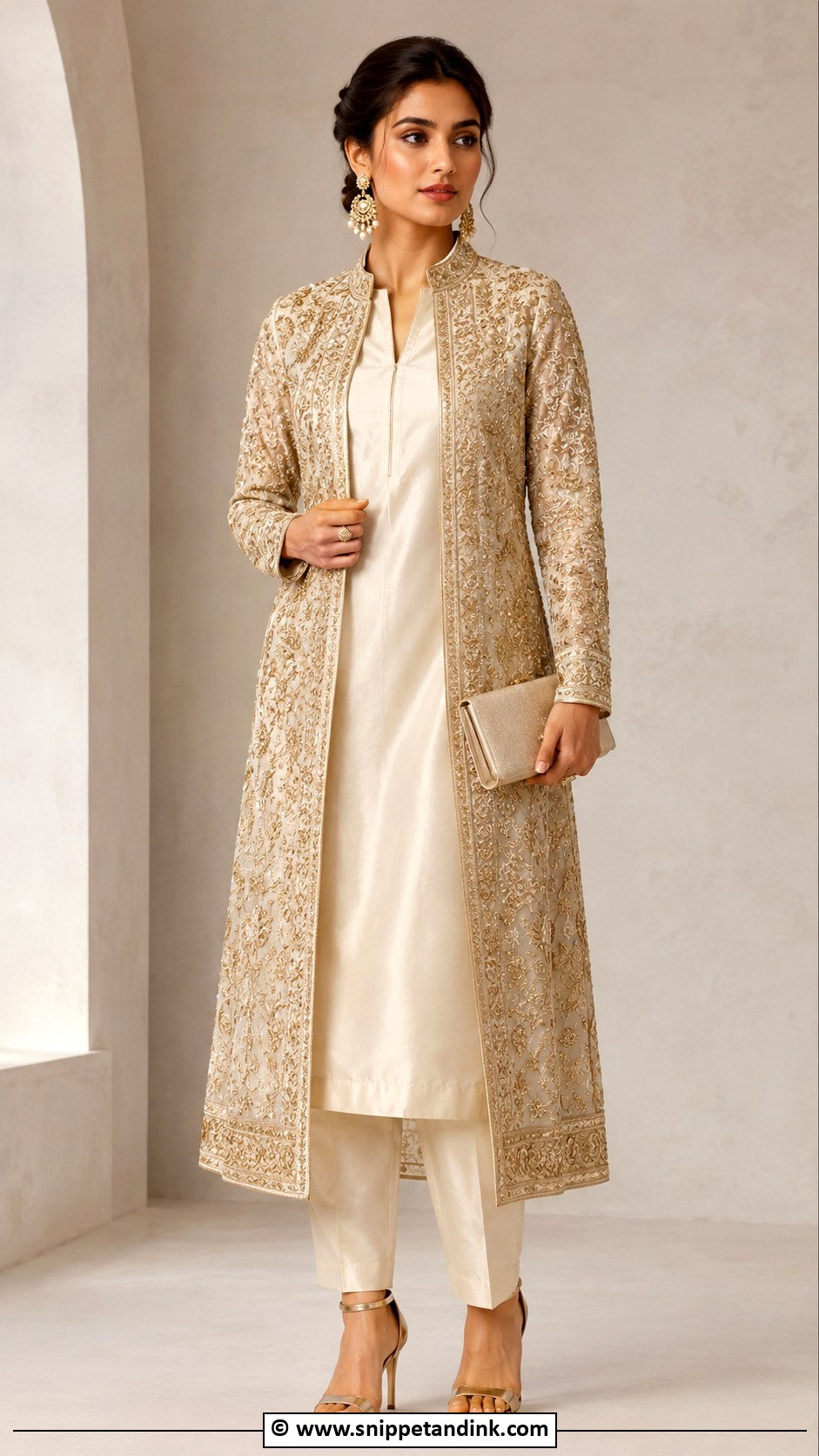 Jacket Kurta Set - Snippet and Ink - 25 Wedding Kurta Set for Women Ideas