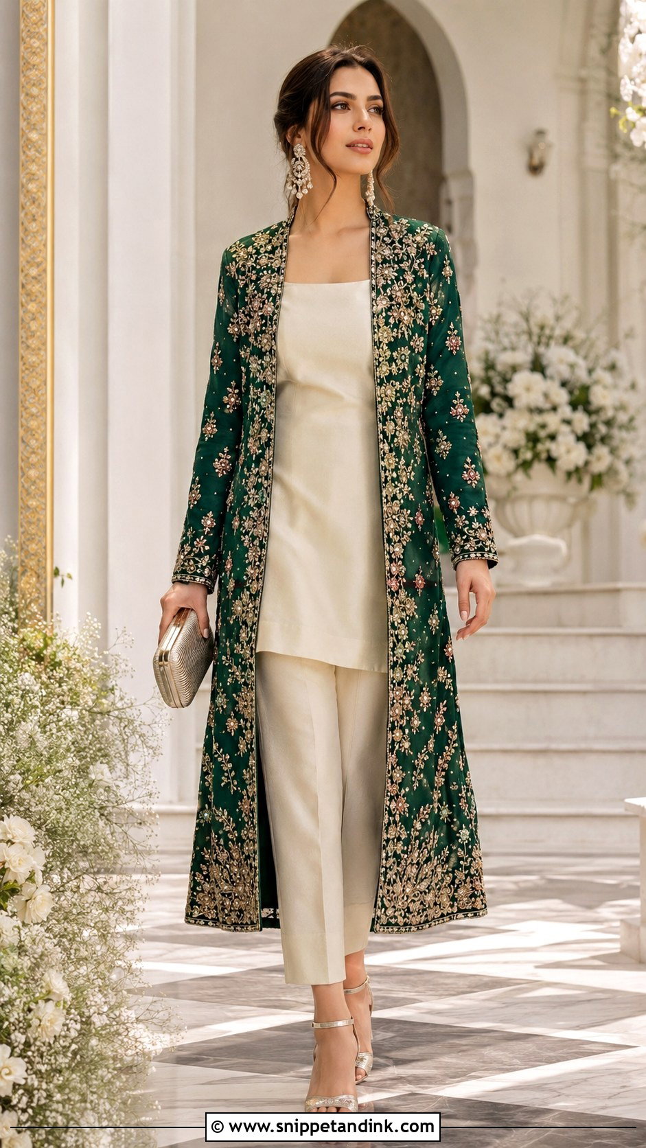 Jacket Kurti With Straight Pants - Snippet and Ink - 20 Wedding Kurti Ideas