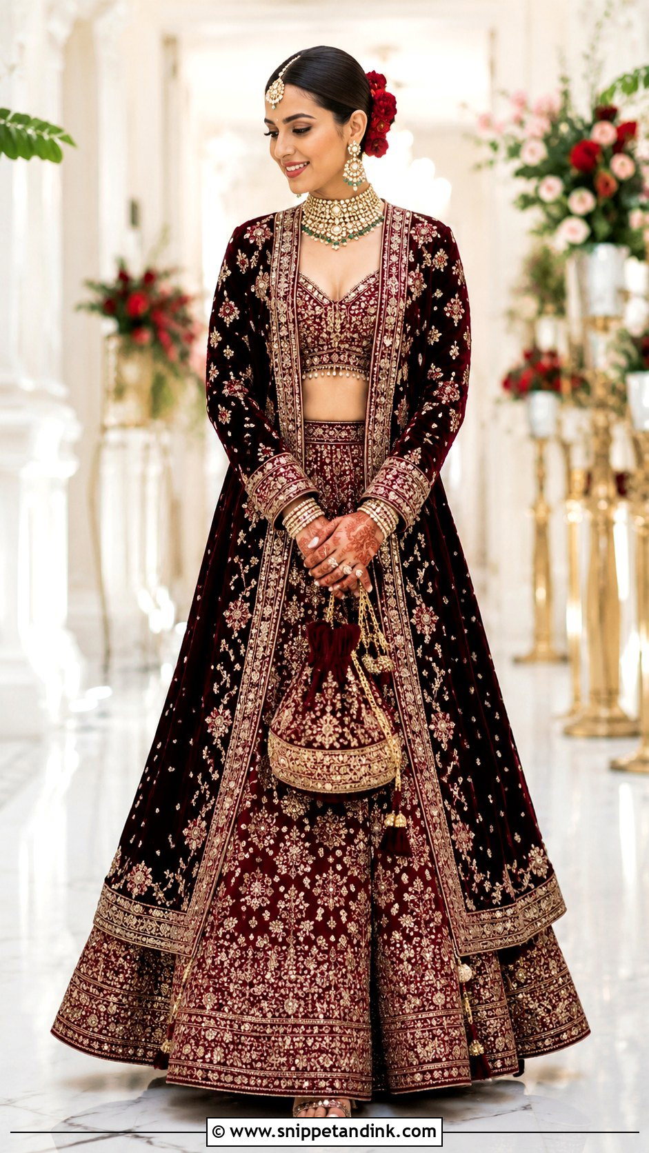 Jacket Lehenga Bridal Look - Snippet and Ink - 25 Indian Bridal Outfits Wedding Day
