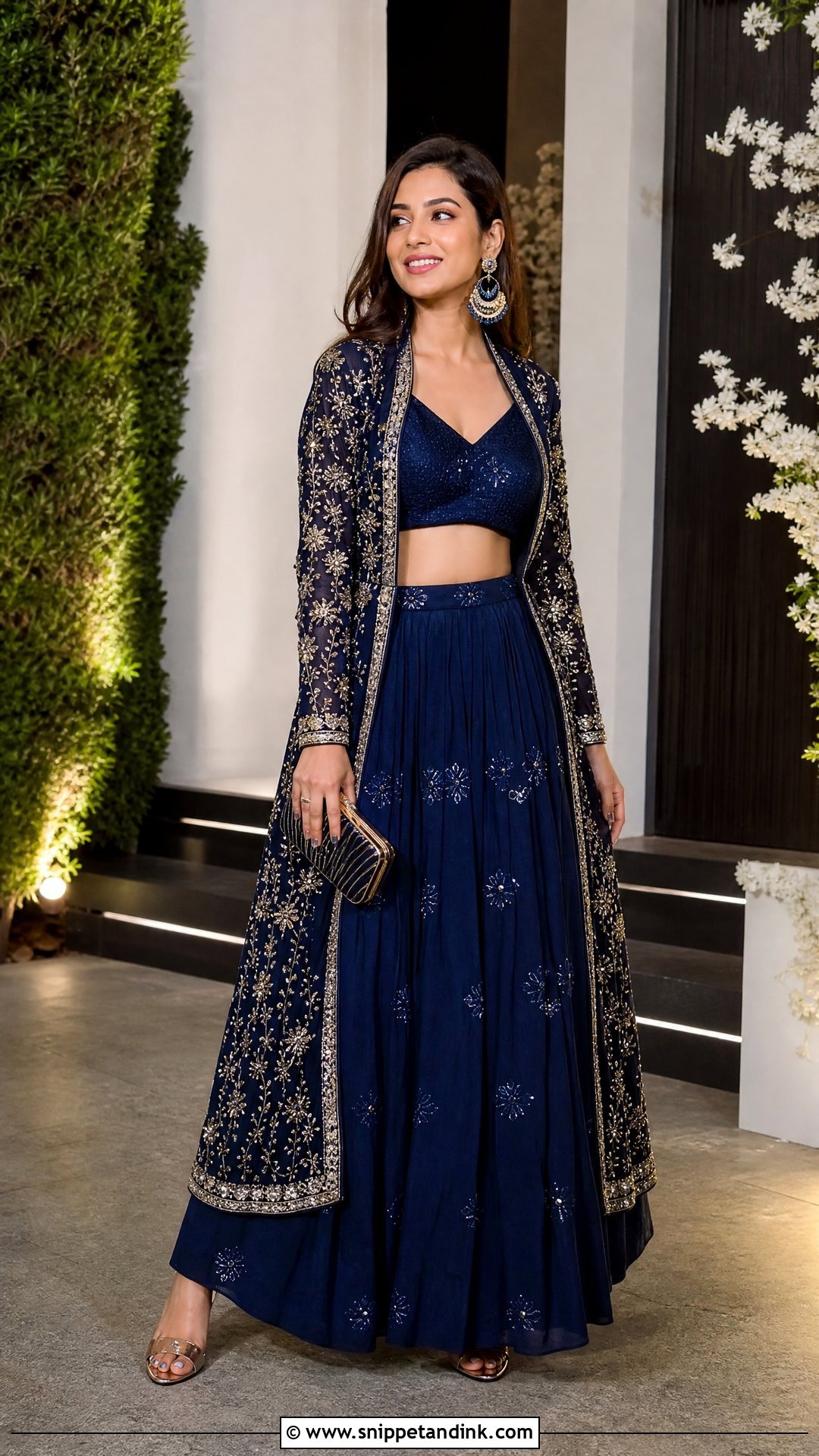 Jacket Lehenga DJ Night Outfit - Snippet and Ink - 25 Dj Night Outfits for Indian Wedding