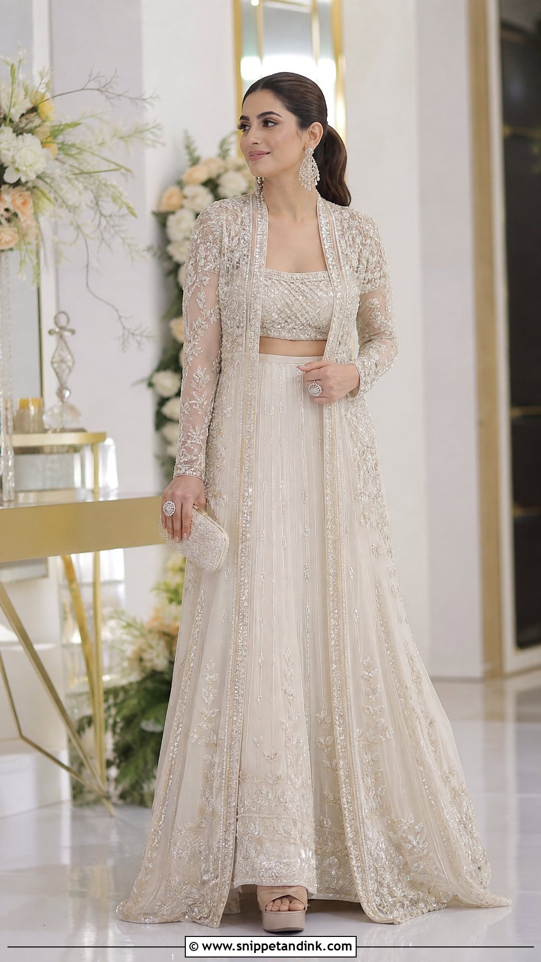 Jacket Lehenga For Bride Sangeet - Snippet and Ink - 25 Bride Sangeet Outfit Ideas