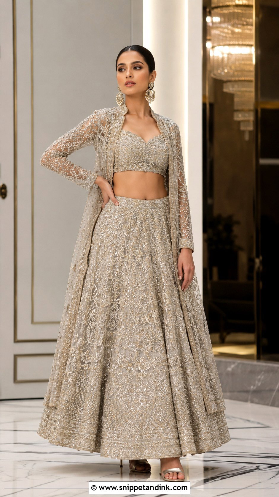 Jacket Lehenga For Bride - Snippet and Ink - 25 Sangeet Outfit for Bride Ideas