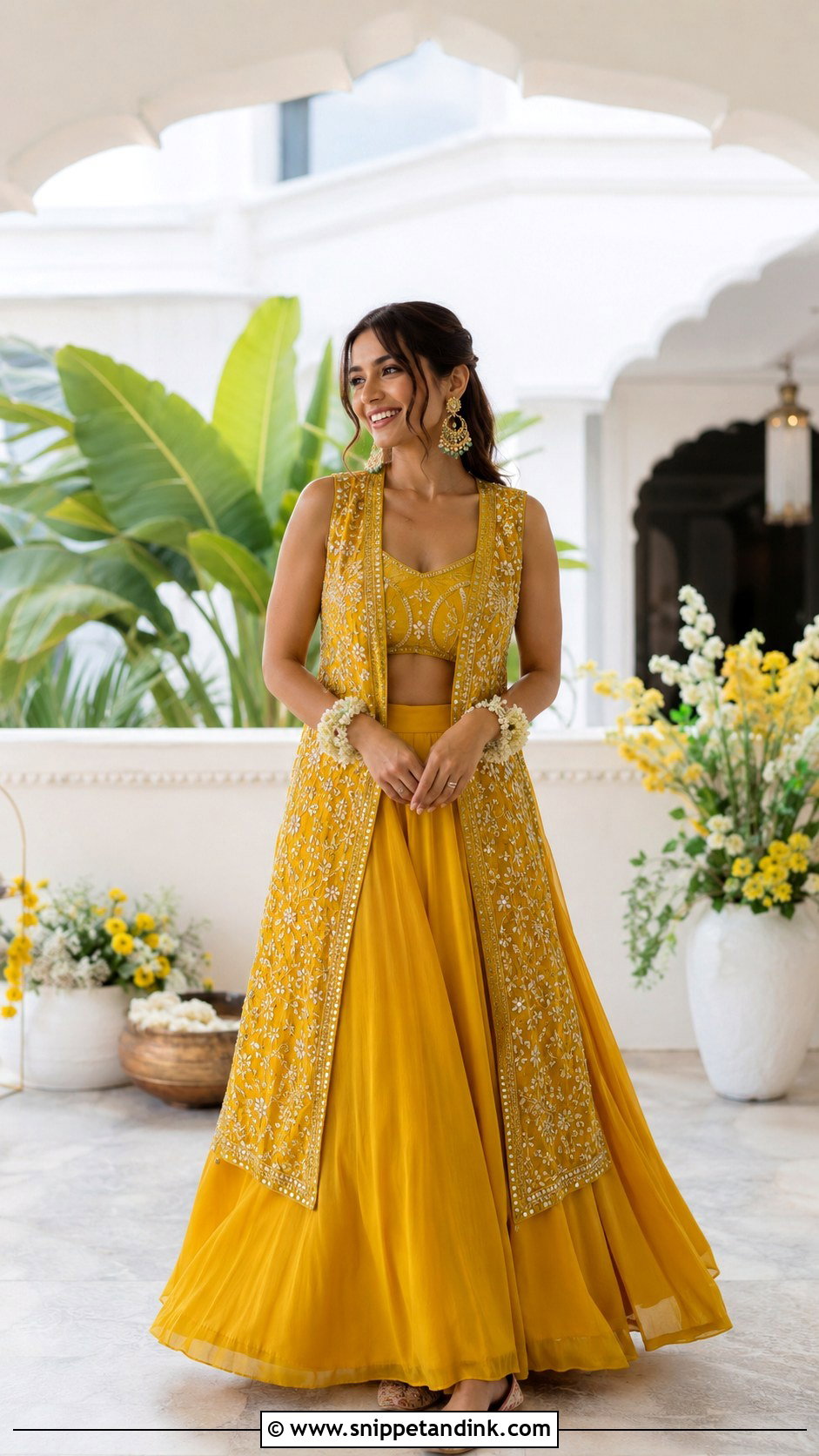 Jacket Lehenga For Haldi Bride - Snippet and Ink - 25 Outfit for Haldi Function for Bride Ideas