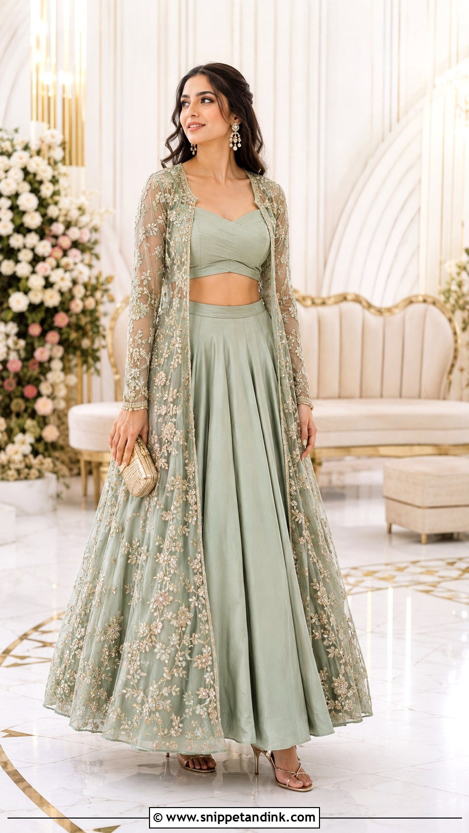 Jacket Lehenga For Indian Summer Wedding - Snippet and Ink - 25 Indian Summer Wedding Outfits
