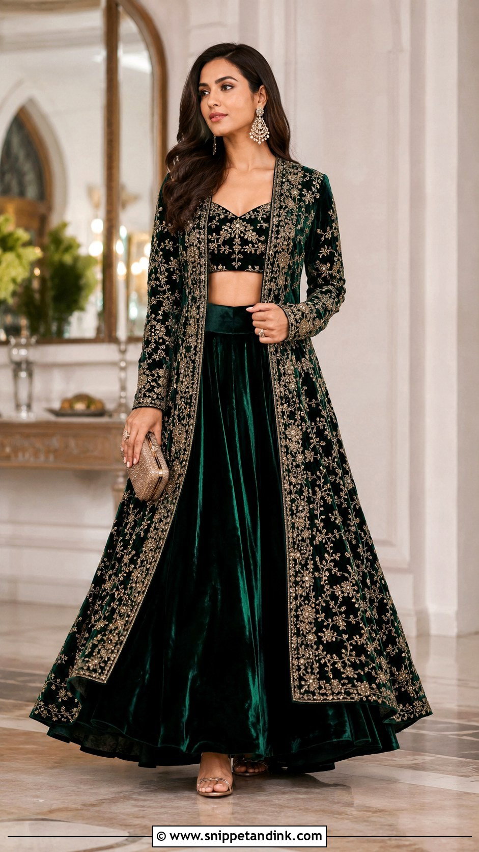 Jacket Lehenga For Indian Wedding Party - Snippet and Ink - 25 Indian Wedding Party Dresses