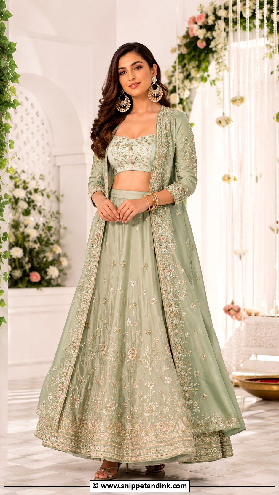 Jacket Lehenga For Mehendi - Snippet and Ink - 30 Mehendi Dress Ideas