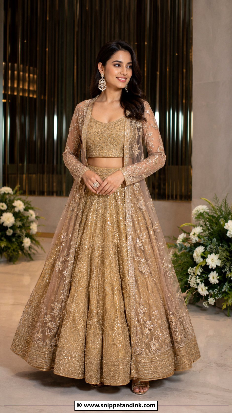 Jacket Lehenga For Sangeet - Snippet and Ink - 35 Sangeet Outfit Ideas