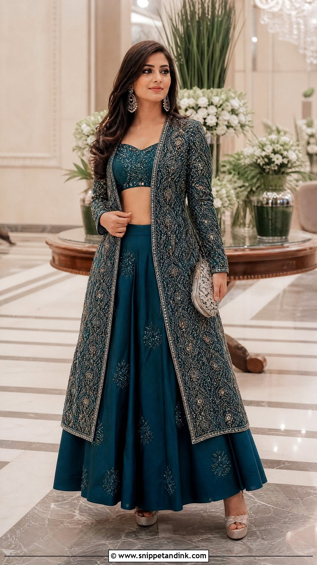 Jacket Lehenga For Sister Wedding Evening - Snippet and Ink - 20 Indian Sisters Wedding Dresses