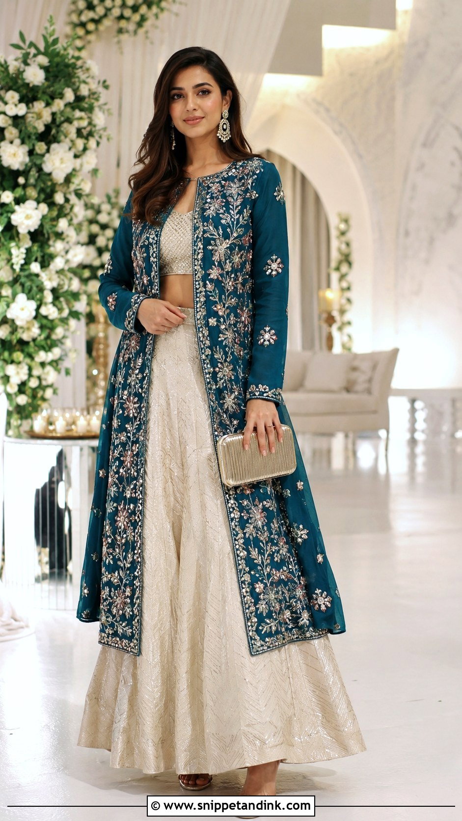 Jacket Lehenga For Wedding Guest Sister - Snippet and Ink - 25 Modern Indian Wedding Outfits Sisters