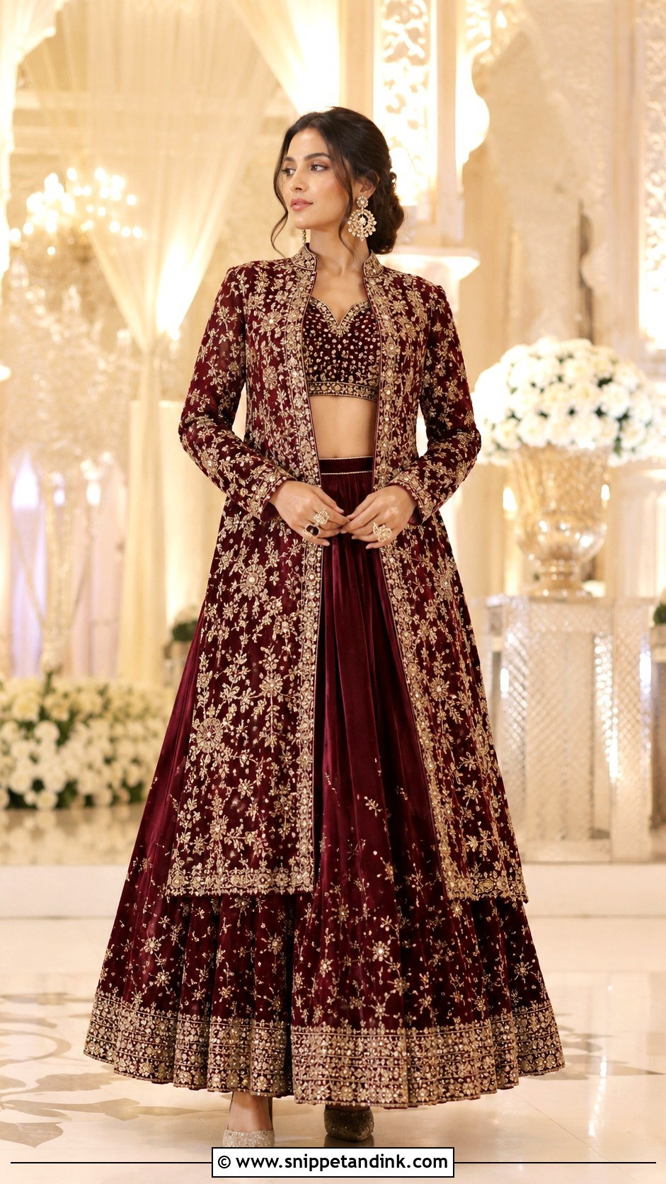 Jacket Lehenga For Winter Wedding - Snippet and Ink - 25 Indian Best Friend Wedding Outfit Ideas