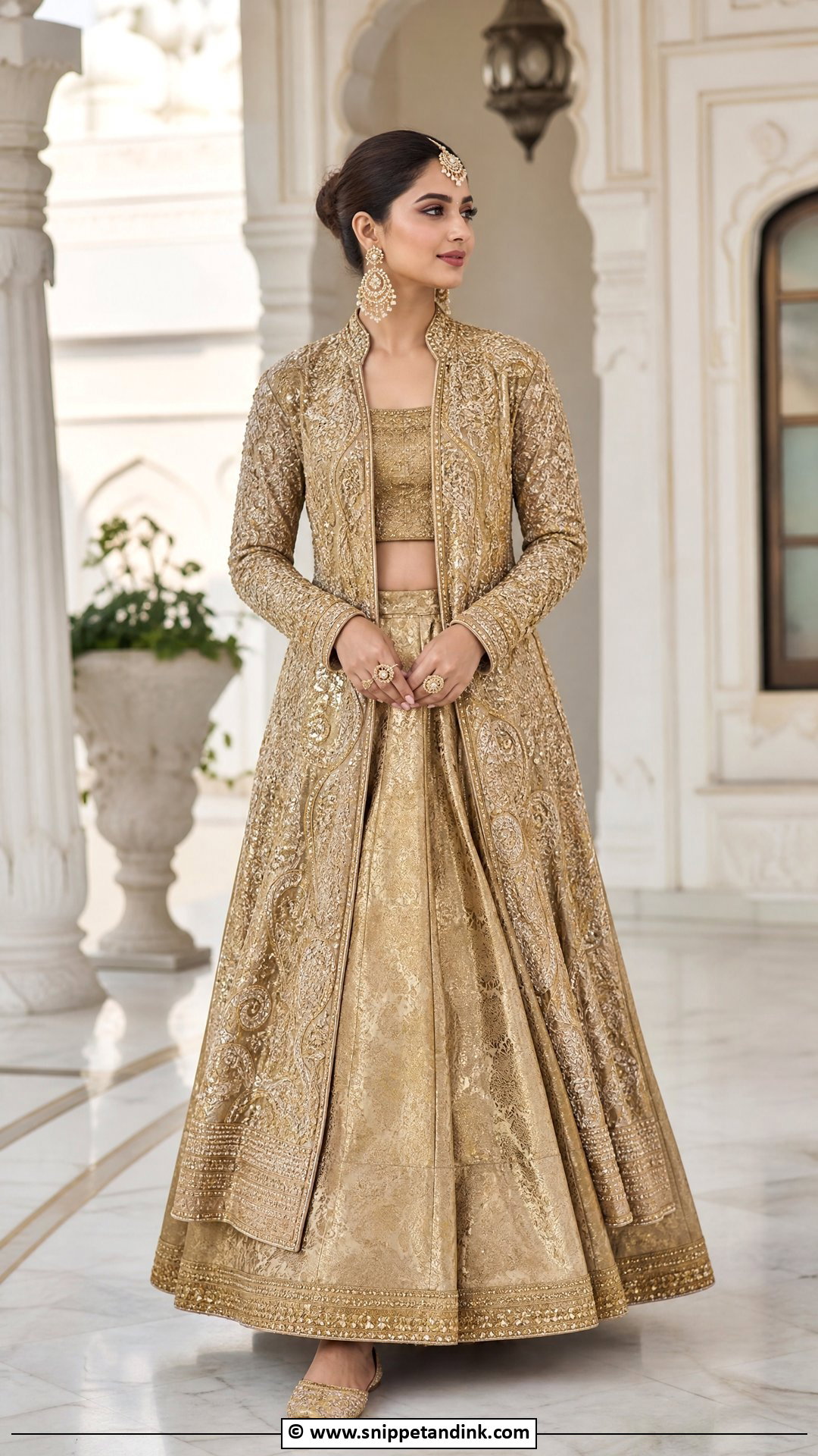 Jacket Lehenga Indian Bride Outfit - Snippet and Ink - 35 Indian Bride Ideas