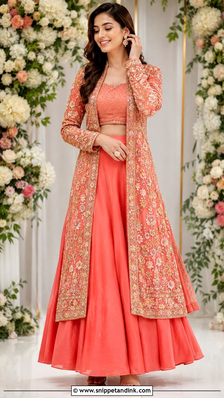 Jacket Lehenga Mehendi Outfit - Snippet and Ink - 30 Mehendi Dress Outfits