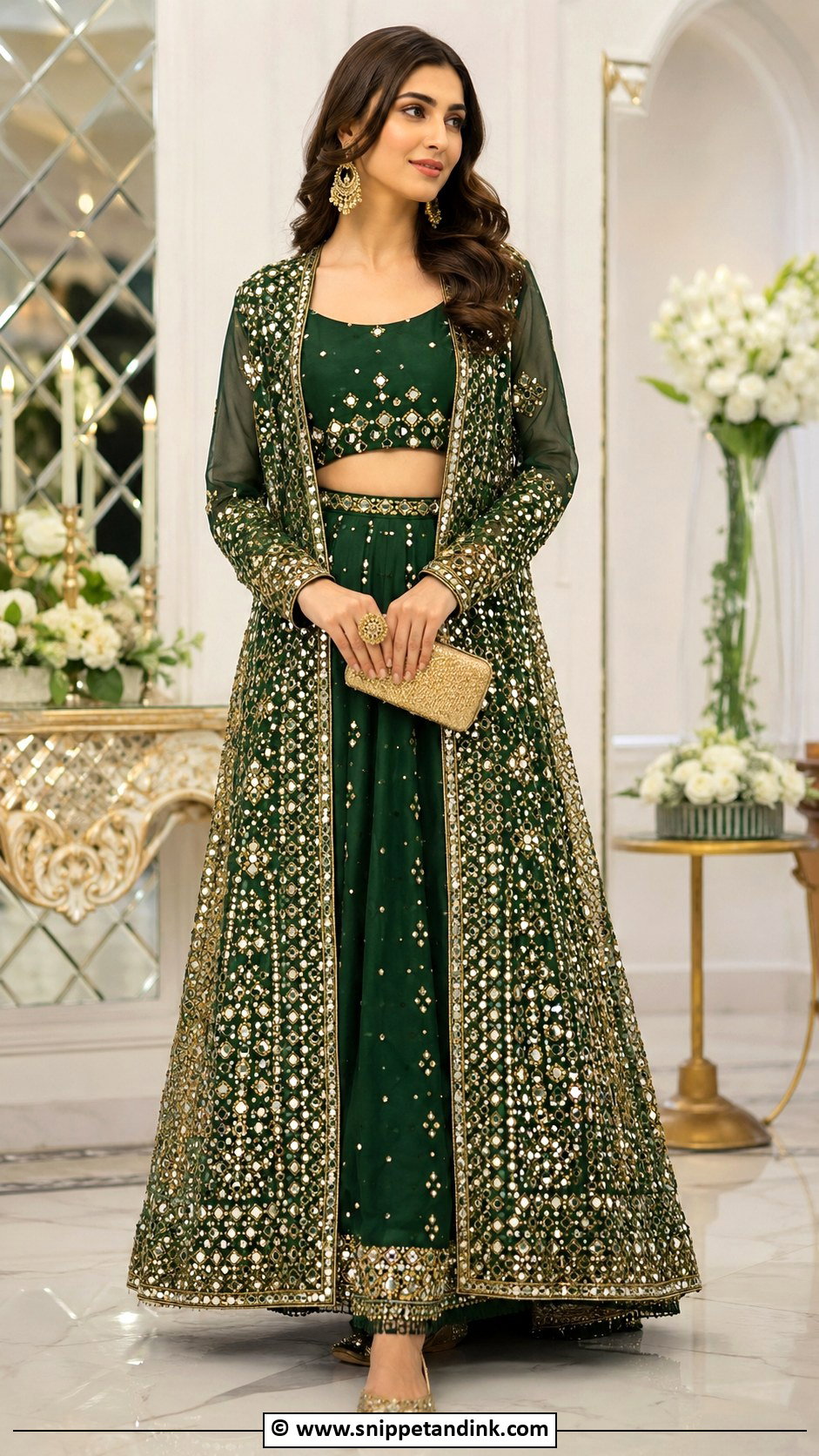 Jacket Lehenga Mehndi Dress - Snippet and Ink - 30 Pakistani Mehndi Dresses