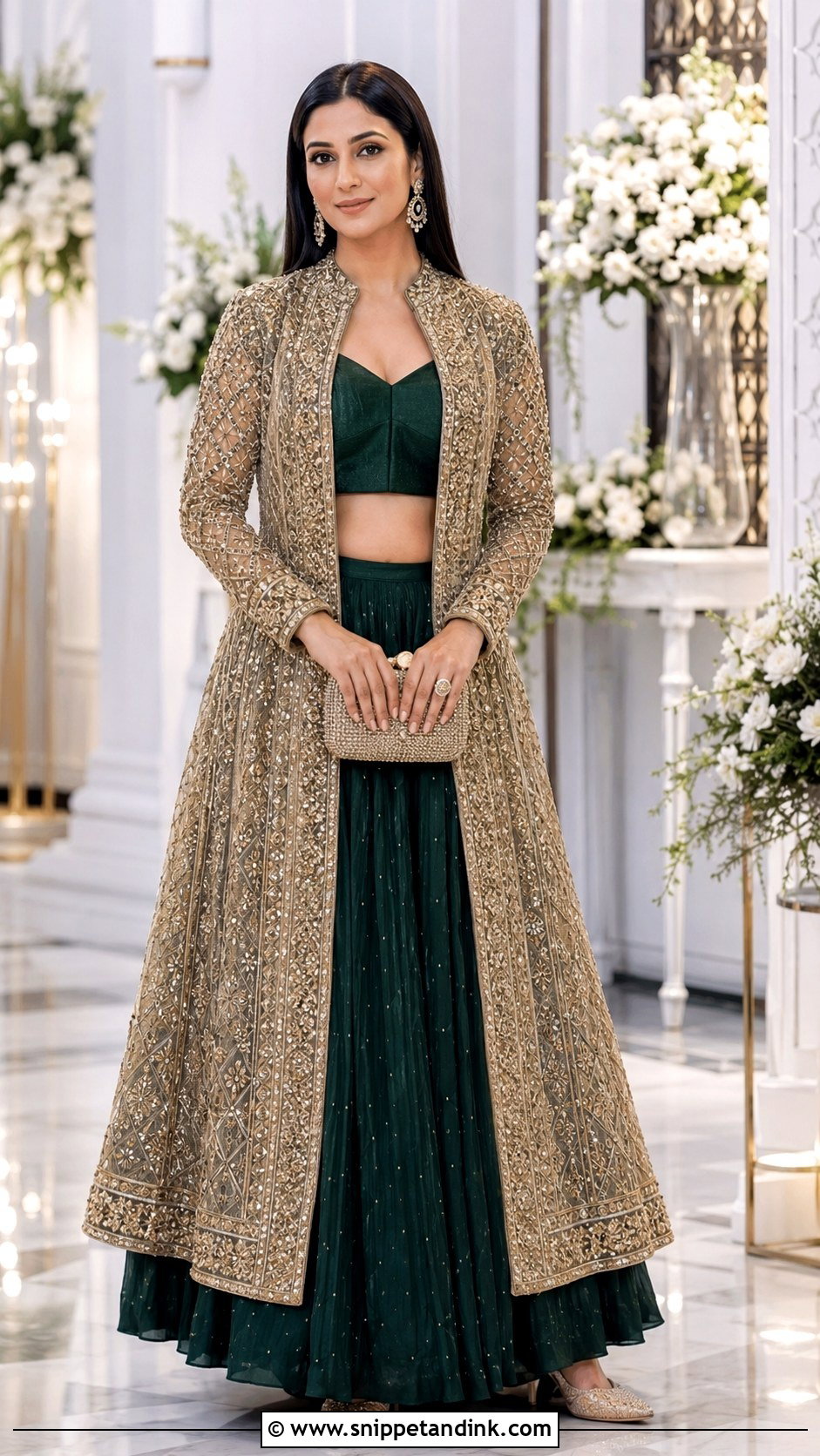 Jacket Lehenga Outfit For Winter Reception - Snippet and Ink - 20 Indian Siders Wedding Outfits
