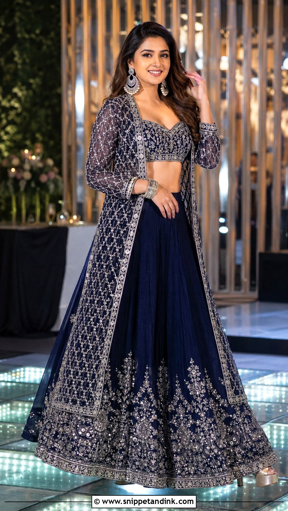 Jacket Lehenga Outfit for Sangeet - Snippet and Ink - 20 Indian Outfits for Sisters Wedding
