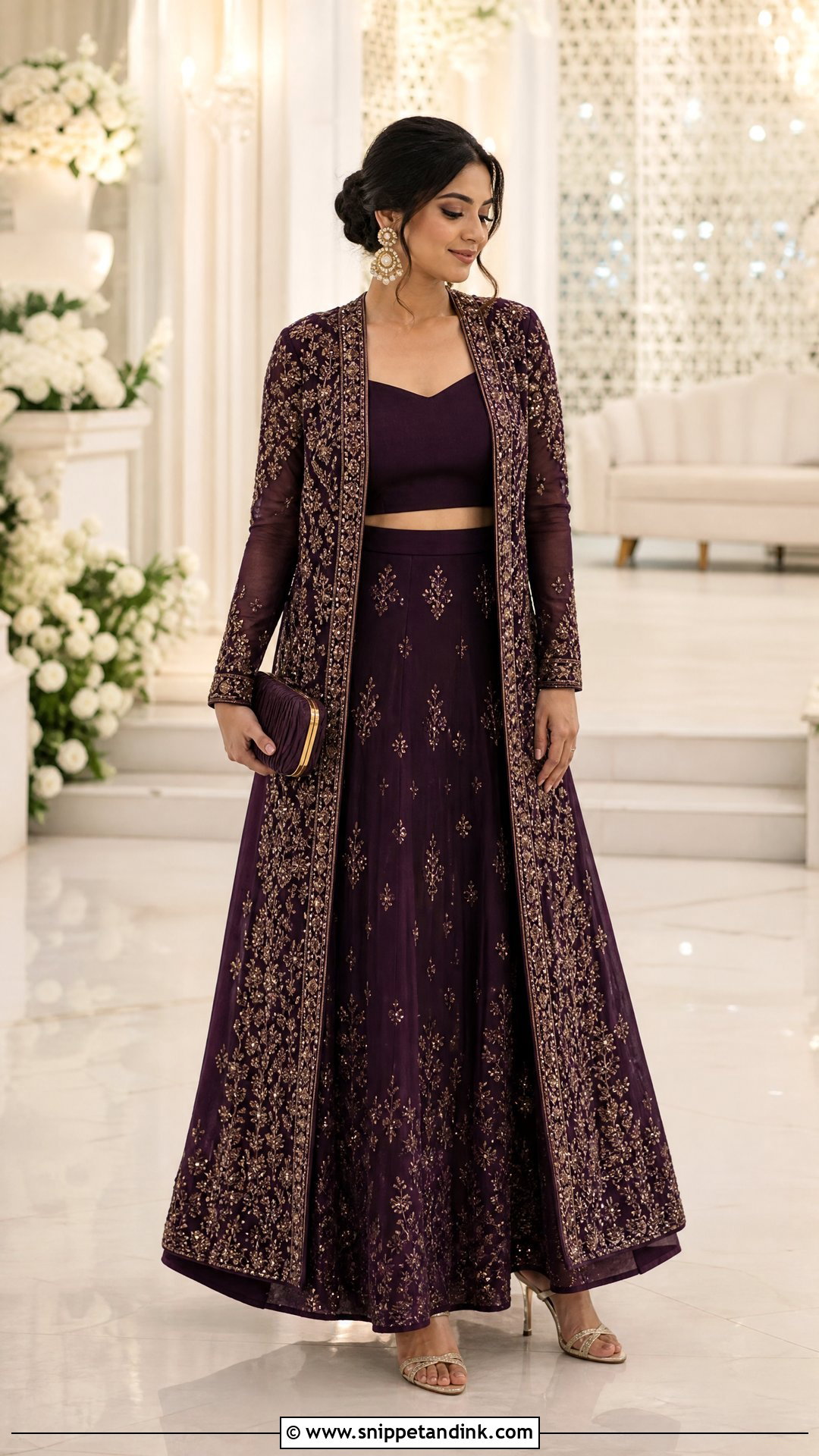 Jacket Lehenga Outfit for Sisters Evening Function - Snippet and Ink - 20 Sister Marriage Outfit for Sister Ideas