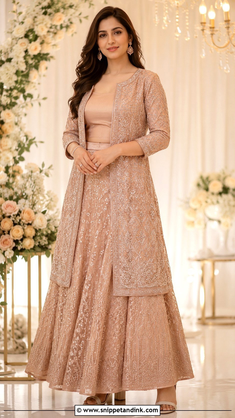Jacket Lehenga Ring Ceremony Outfit - Snippet and Ink - 30 Ring Ceremony Outfit Ideas