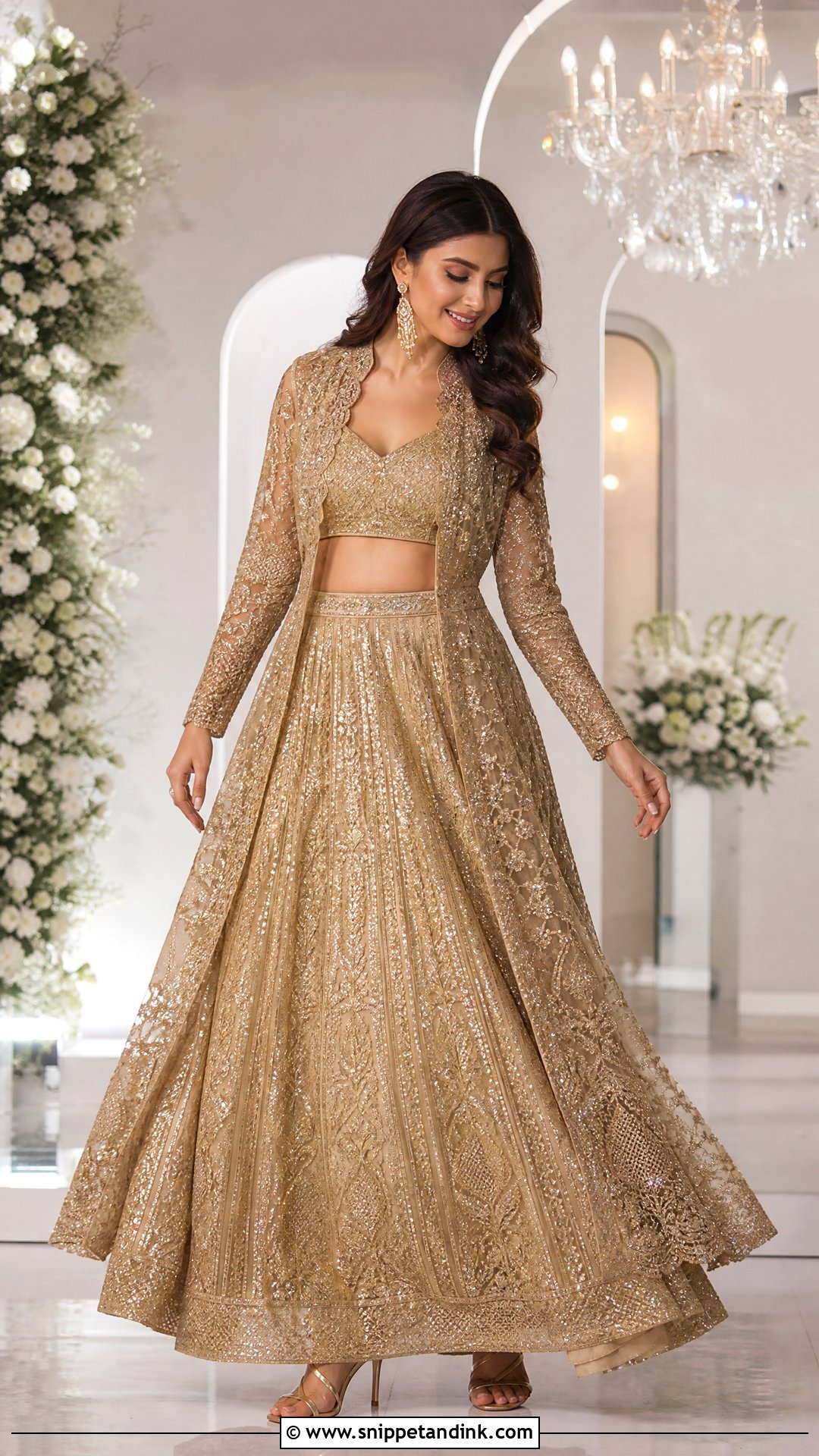 Jacket Lehenga Sangeet Dress - Snippet and Ink - 25 Sangeet Dress for Bride Ideas