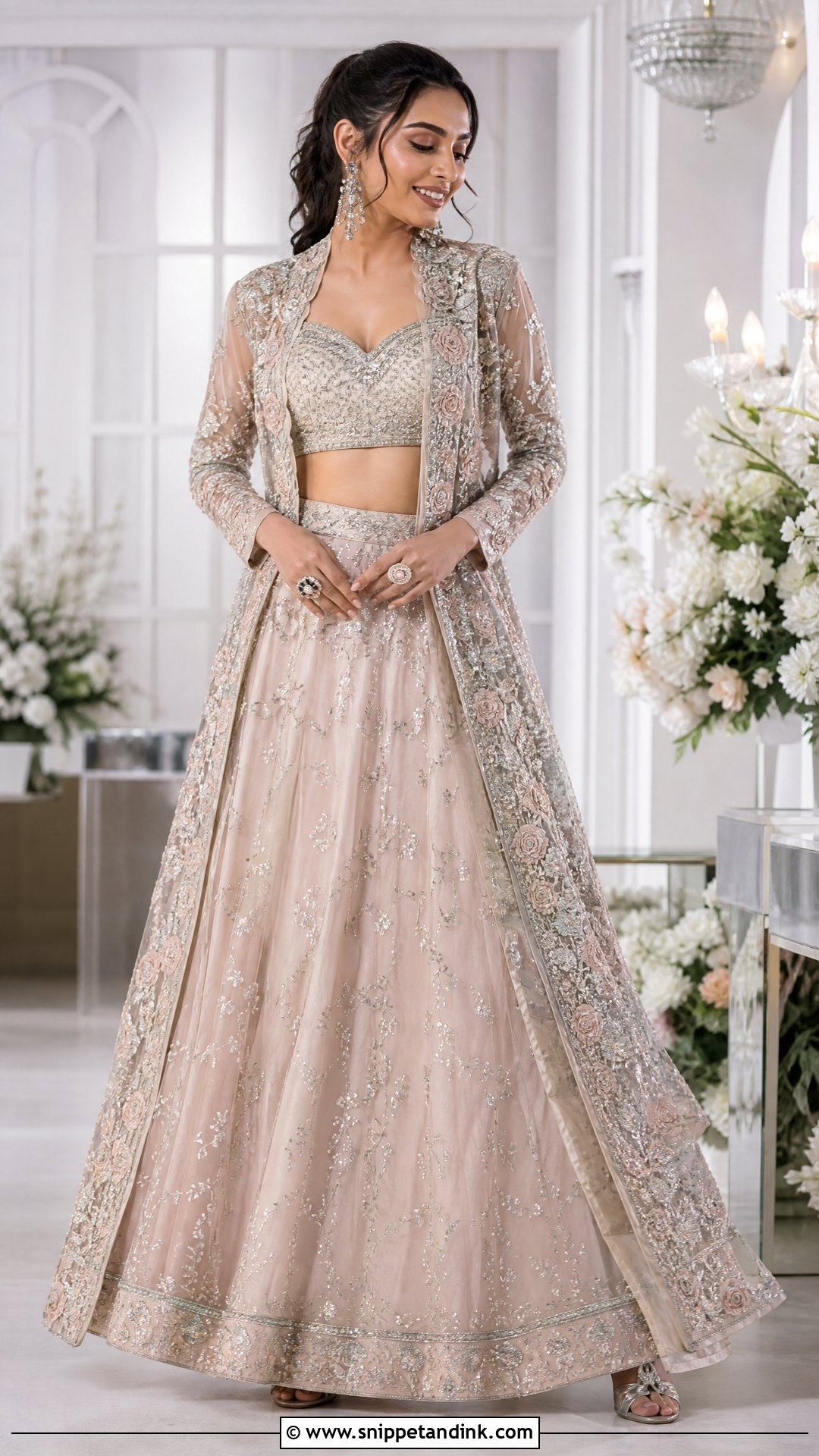 Jacket Lehenga Sangeet Outfit - Snippet and Ink - 25 Bridal Sangeet Outfit Indian Weddings Ideas