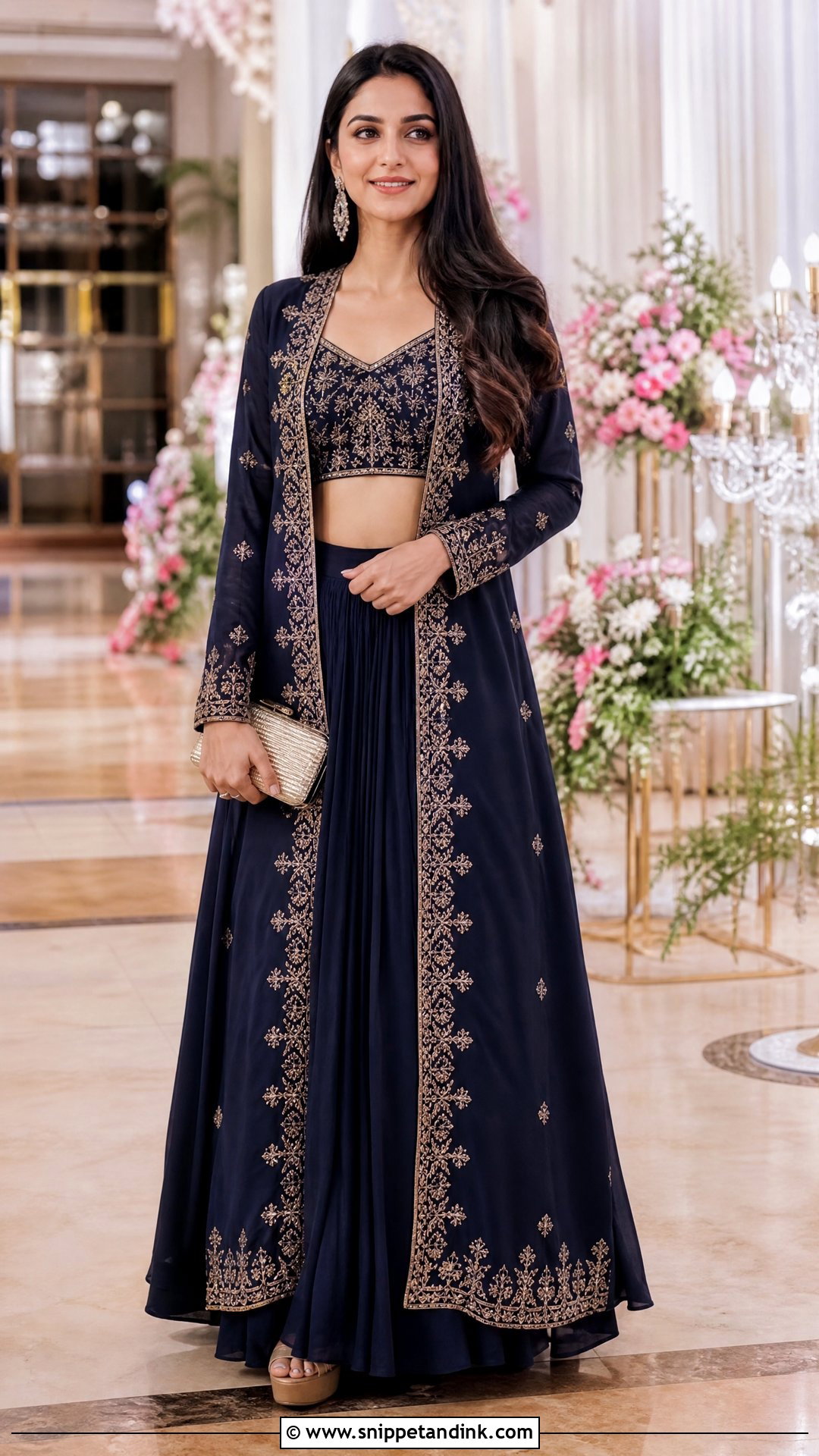 Jacket Lehenga Sangeet Outfit - Snippet and Ink - 20 Simple Sangeet Outfit Sisters Ideas
