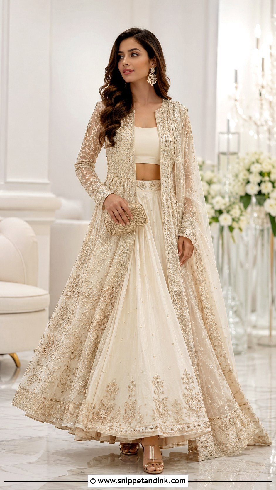 Jacket Lehenga Wedding Dress - Snippet and Ink - 30 Indian Muslim Wedding Dresses