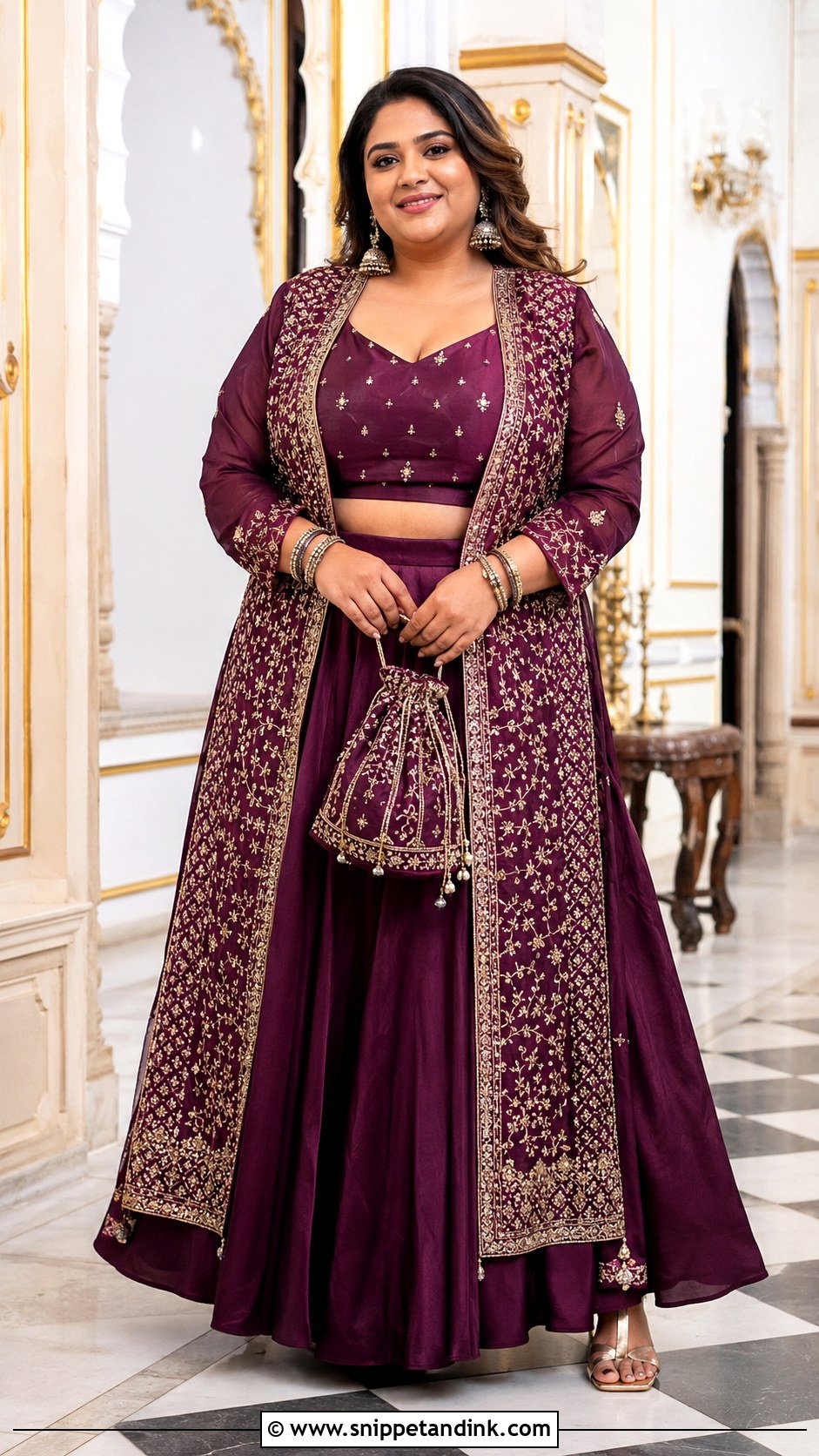 Jacket Lehenga Wedding Outfit - Snippet and Ink - 20 Ethnic Wedding Outfits