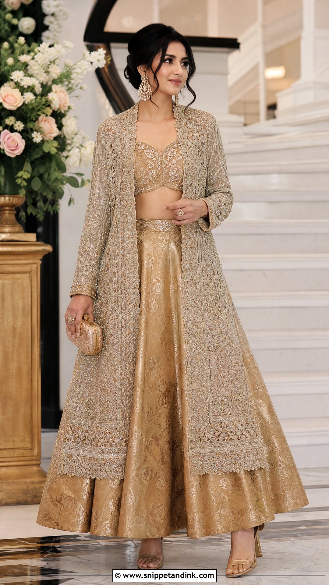 Jacket Lehenga Wedding Outfit - Snippet and Ink - 25 Desi Wedding Clothes Ideas
