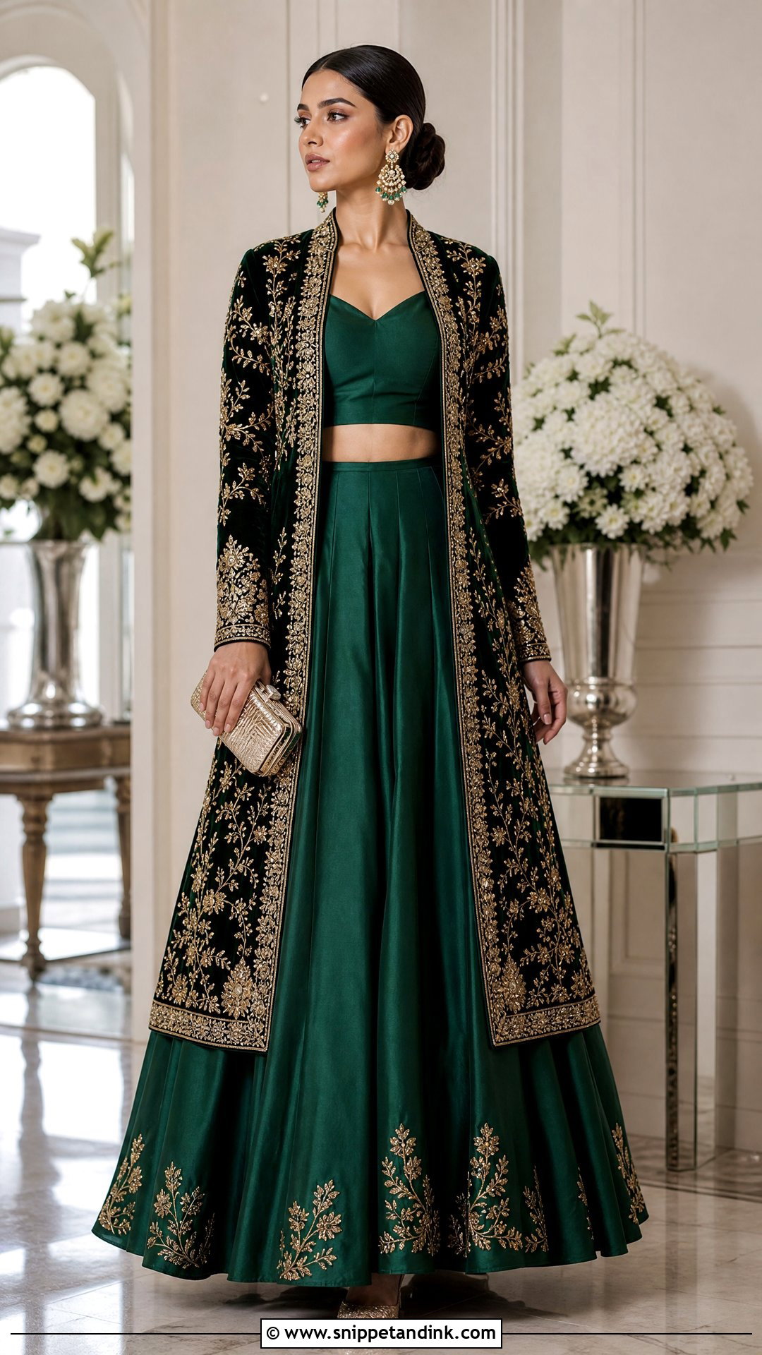 Jacket Lehenga Winter Wedding Outfit - Snippet and Ink - 20 Outfits for Marriage Functions