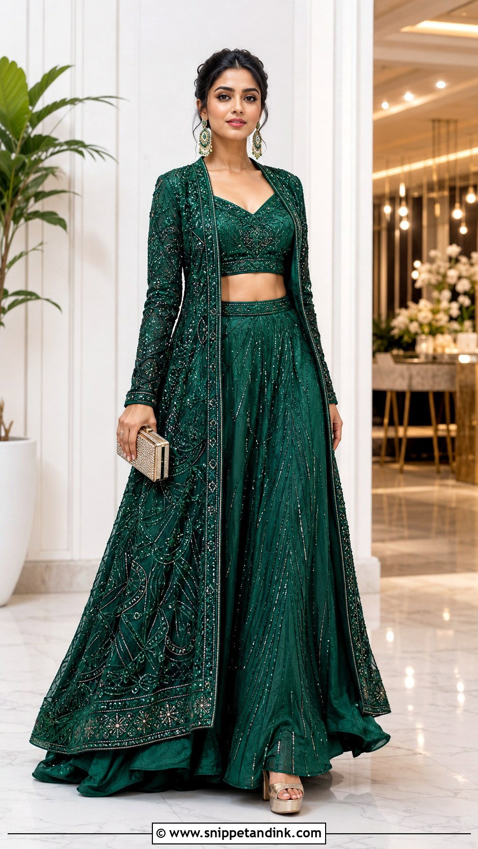 Jacket Lehenga for Brothers Cocktail Party - Snippet and Ink - 20 Brothers Marriage Outfit for Sister Ideas