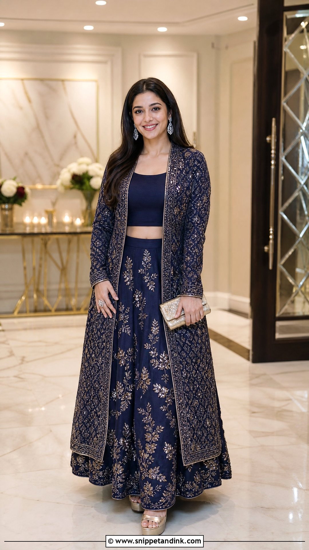Jacket Lehenga for Ring Ceremony - Snippet and Ink - 20 Ring Ceremony Outfit for Sister Ideas