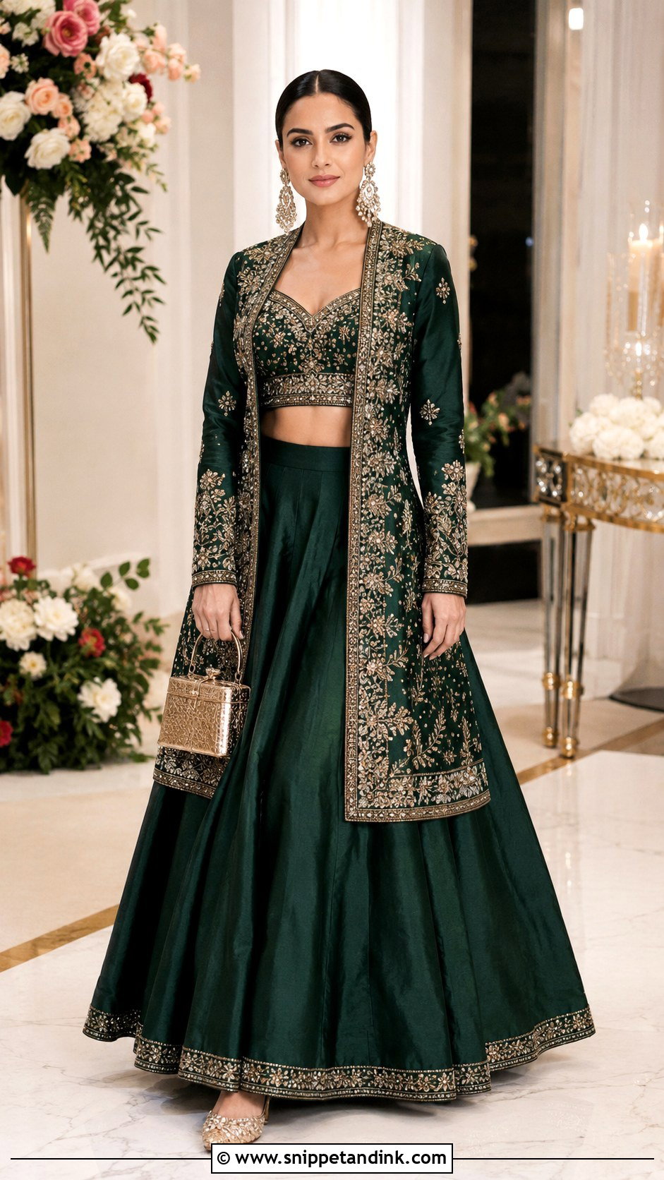 Jacket Lehenga for Winter Wedding - Snippet and Ink - 20 Indian Friend Marriage Outfit Ideas