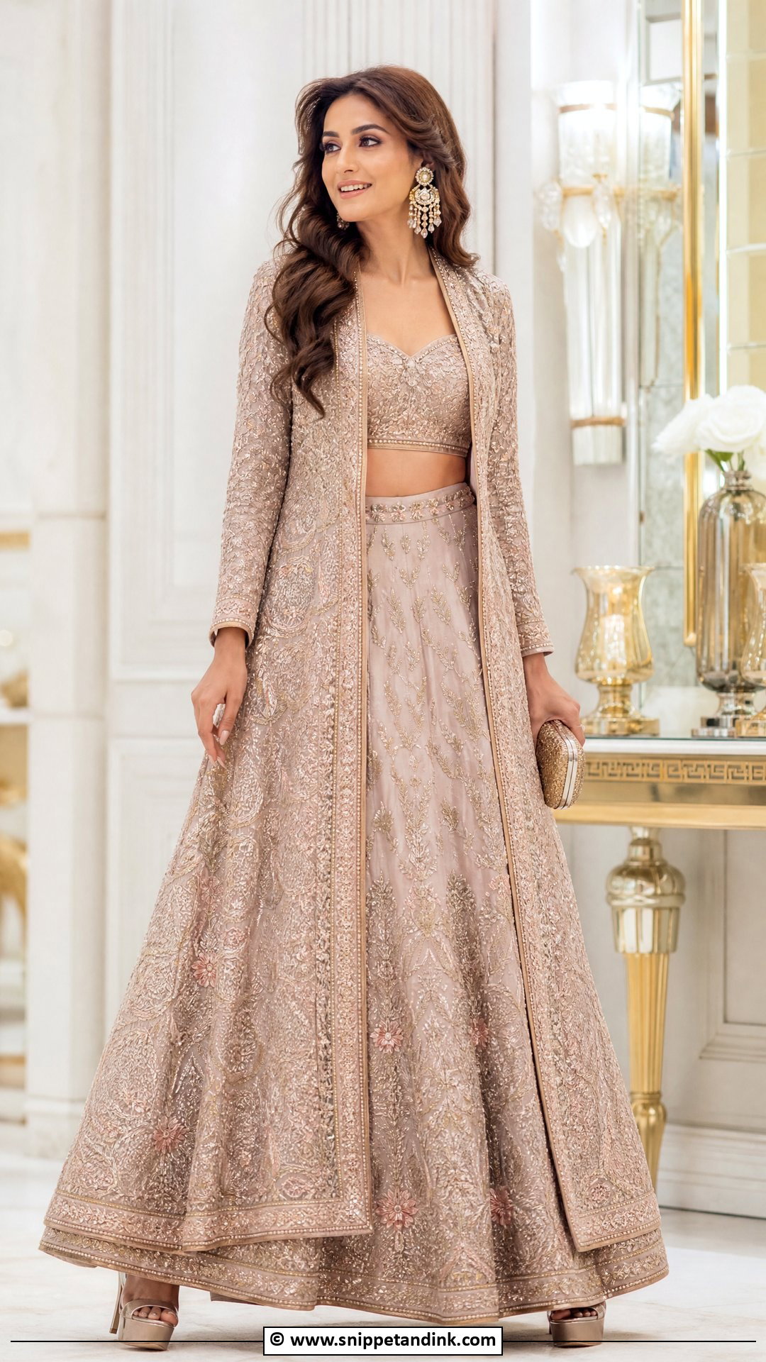 Jacket Sangeet Lehenga - Snippet and Ink - 35 Bridal Sangeet Outfit Ideas