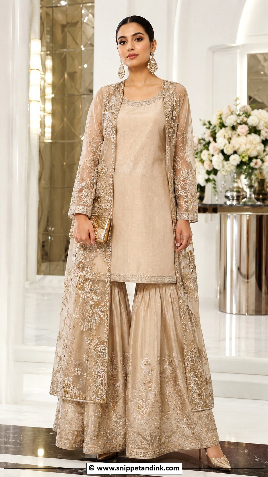 Jacket Sarara Set - Snippet and Ink - 30 Sarara Dress Indian Weddings Ideas