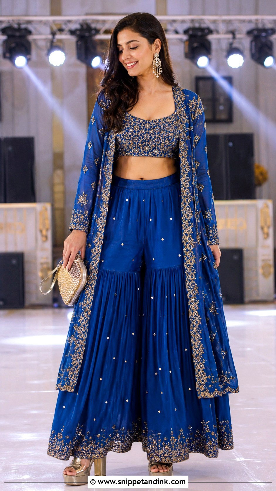 Jacket Sharara For Sangeet - Snippet and Ink - 20 Indian Wedding Ethnic Dresses Ideas