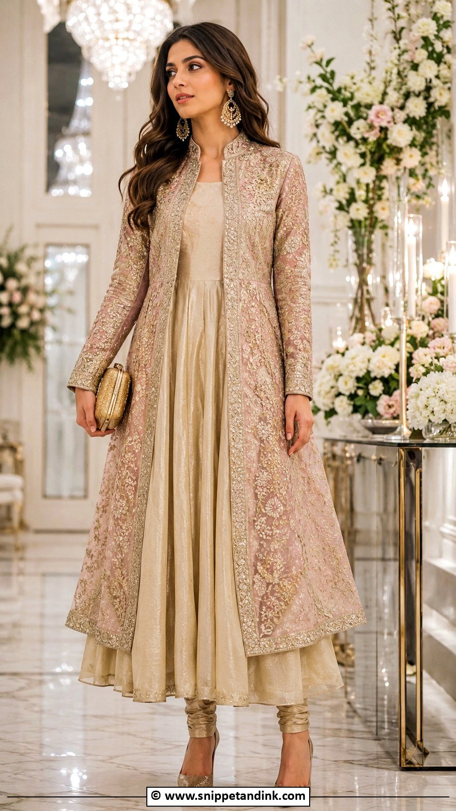 Jacket Style Anarkali Wedding Suit - Snippet and Ink - 25 Heavy Anarkali Wedding Suits