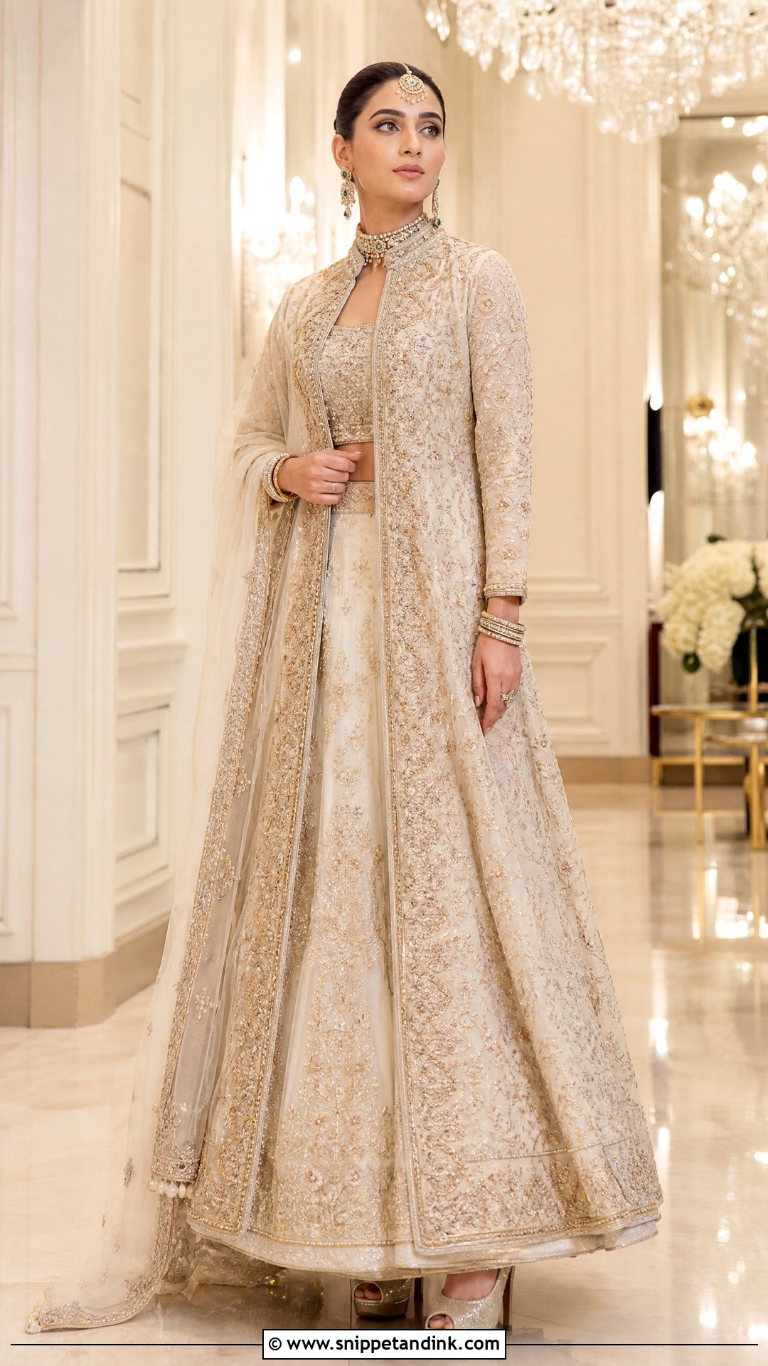 Jacket Style Bridal Lehenga - Snippet and Ink - 20 Royal Indian Bride Outfit Ideas