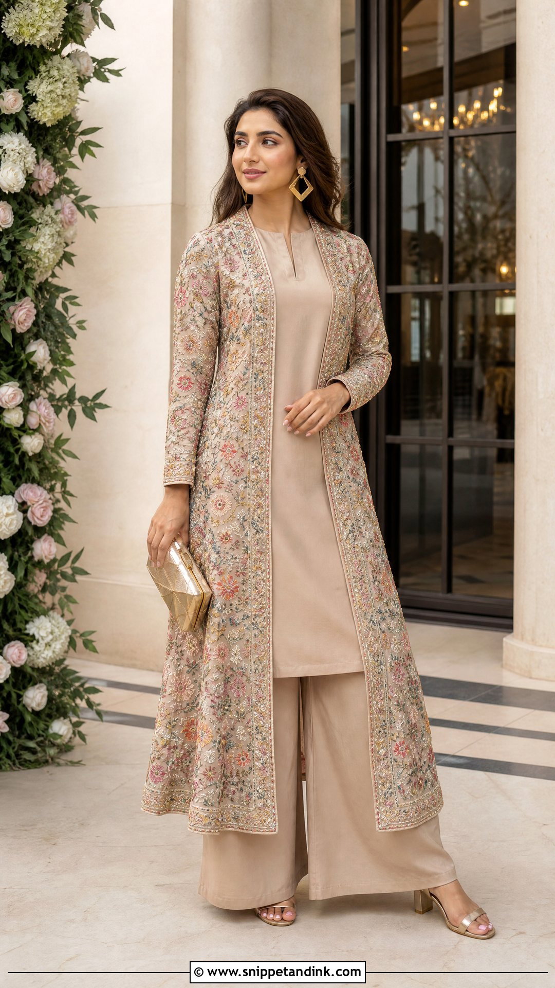 Jacket Wedding Salwar Suit With Palazzo Pants - Snippet and Ink - 20 Wedding Salwar Suits Party Wear