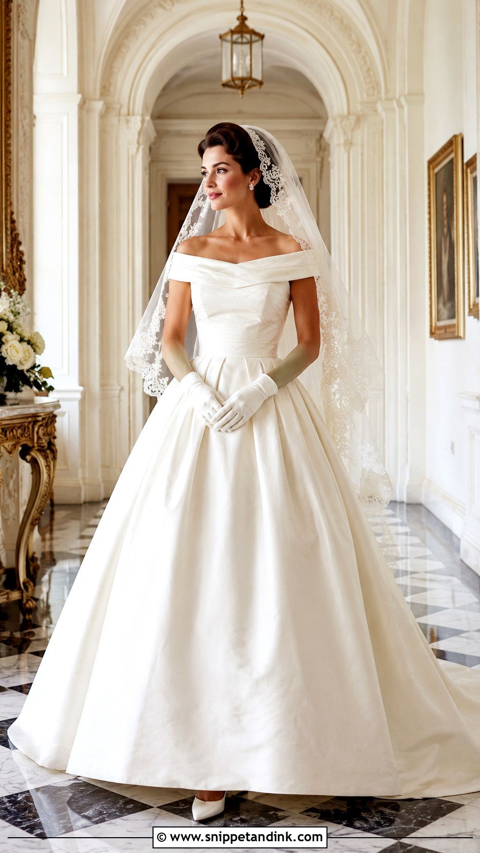Jackie Kennedy Wedding Dress - Snippet and Ink - 20 Celebrities Wedding Dresses
