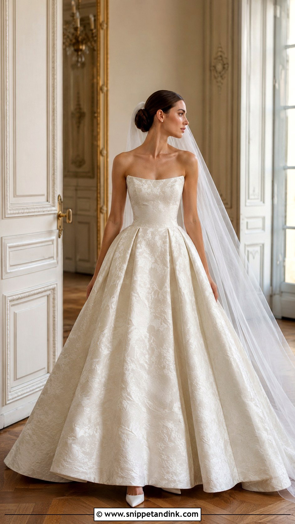 Jacquard Ball Gown Wedding Dress - Snippet and Ink - 20 Grand Wedding Dress Ideas