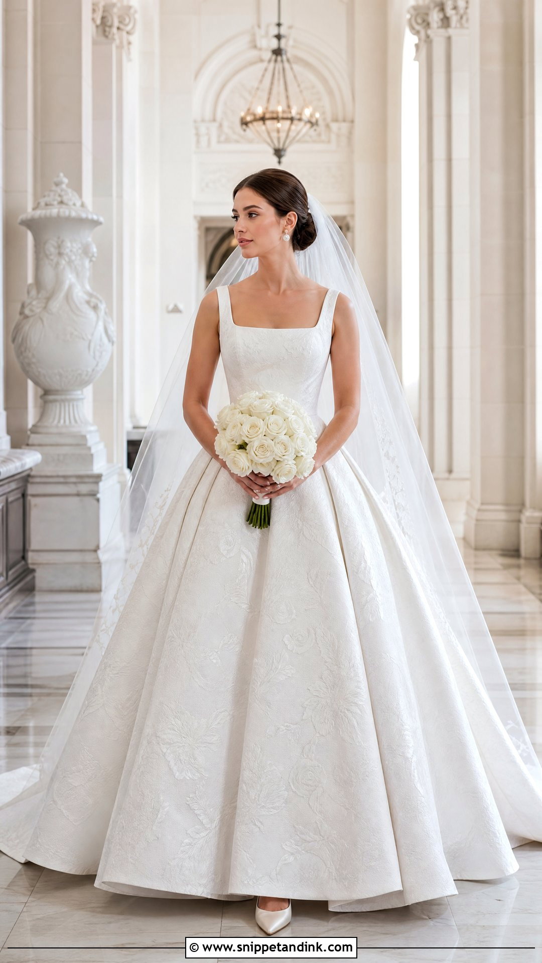 Jacquard Ballgown Wedding Dress - Snippet and Ink - 20 Wedding Gown Ballgown Ideas